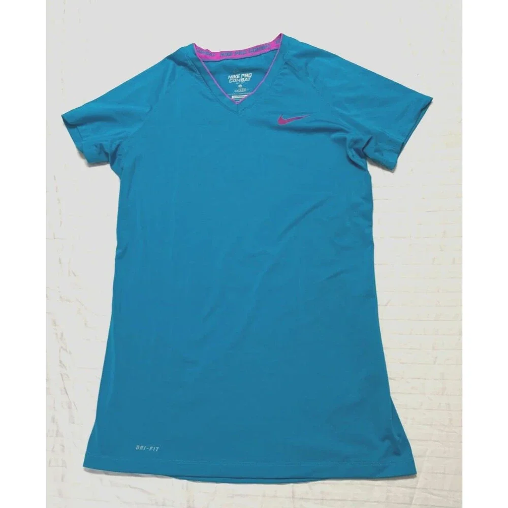 NIKE PRO COMBAT WOMENS ATHLETIC SHIRT SIZE S